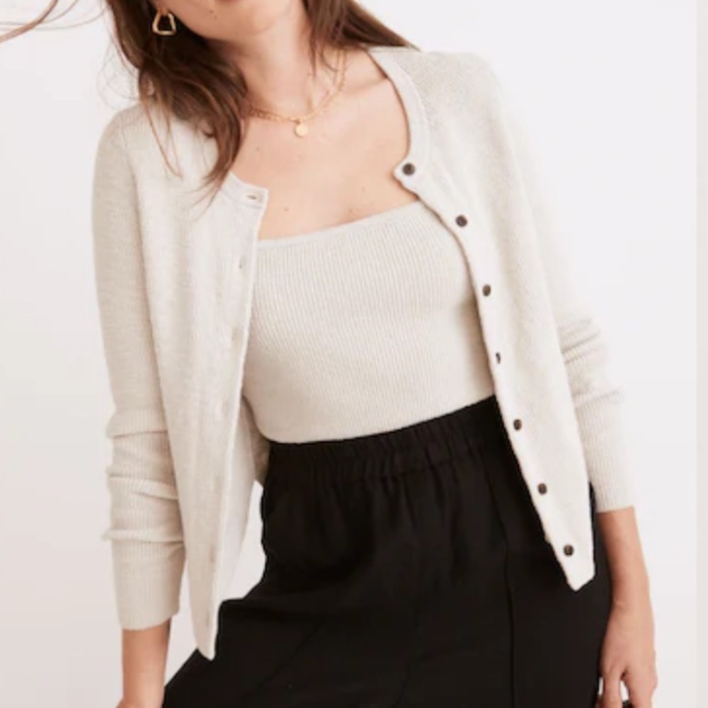 Madewell Halstead Square-Neck Sweater Tank